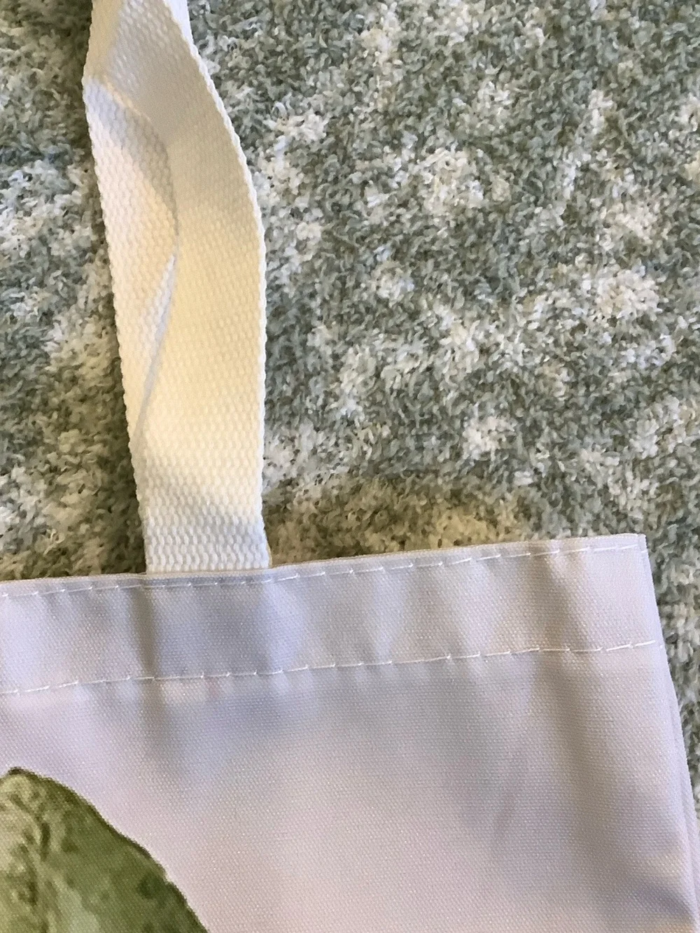 Foraging Raccoon Poly Canvas Tote Bag NWT 13.5x16”